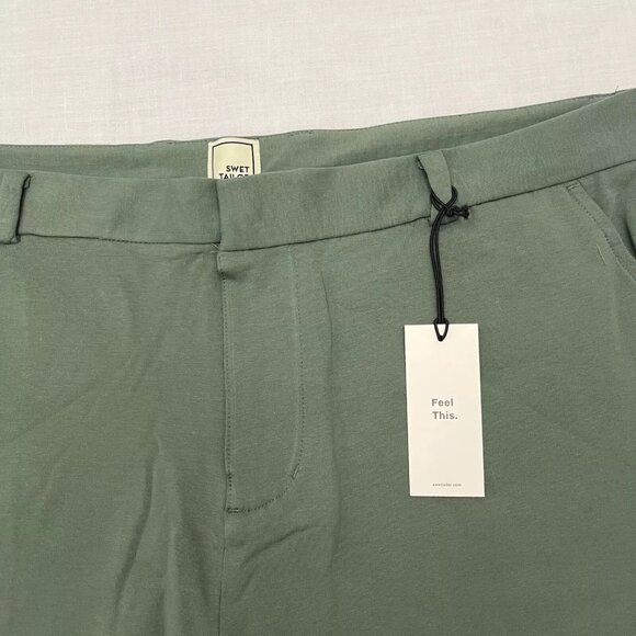 Swet Tailor Men's Olive Green The EveryDay Chino‎ Short NWT Size 29 - Picture 4 of 5